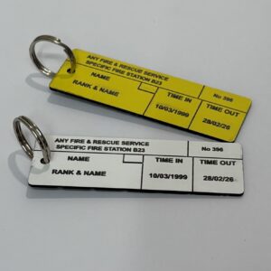 Firefighter Personalised BA Tally Keyring